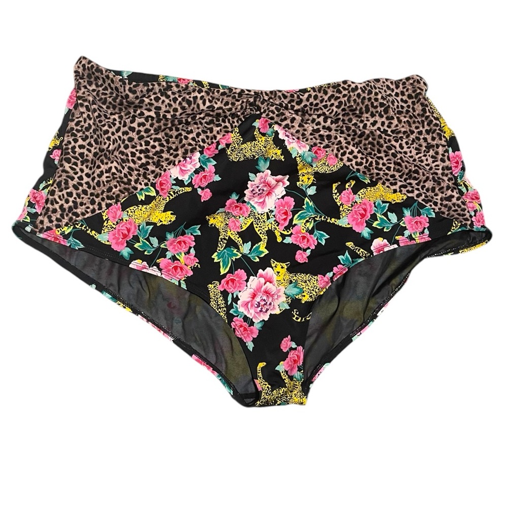Torrid Leopard and Floral Swim Bottoms